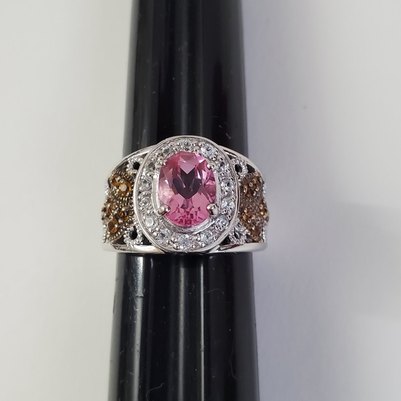 Watch Video / Sterling Silver 925 Pink Sapphire Ring - Picture 8 of 8